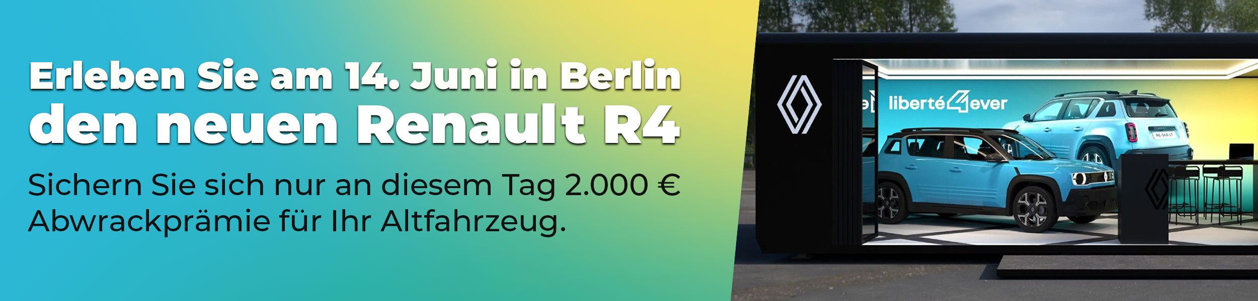Der neue Renault R4 in Berlin-Spandau
