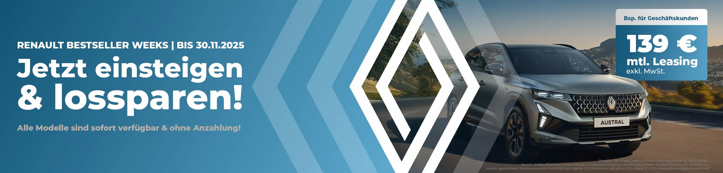 Renault Bestseller-Weeks – jetzt einsteigen und durchstarten!