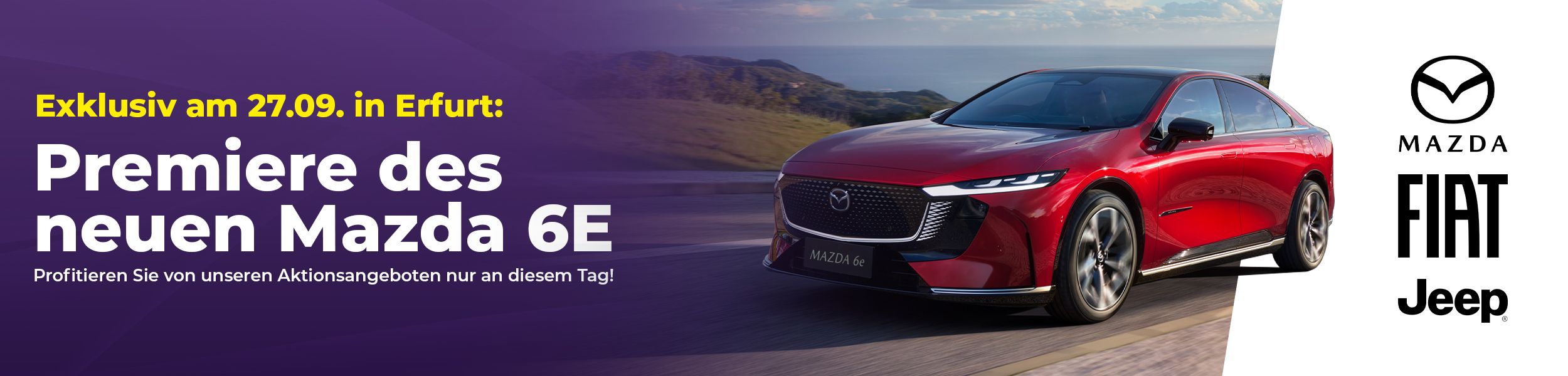 Langer Samstag in Erfurt – erleben Sie die Premiere des neuen Mazda 6e!