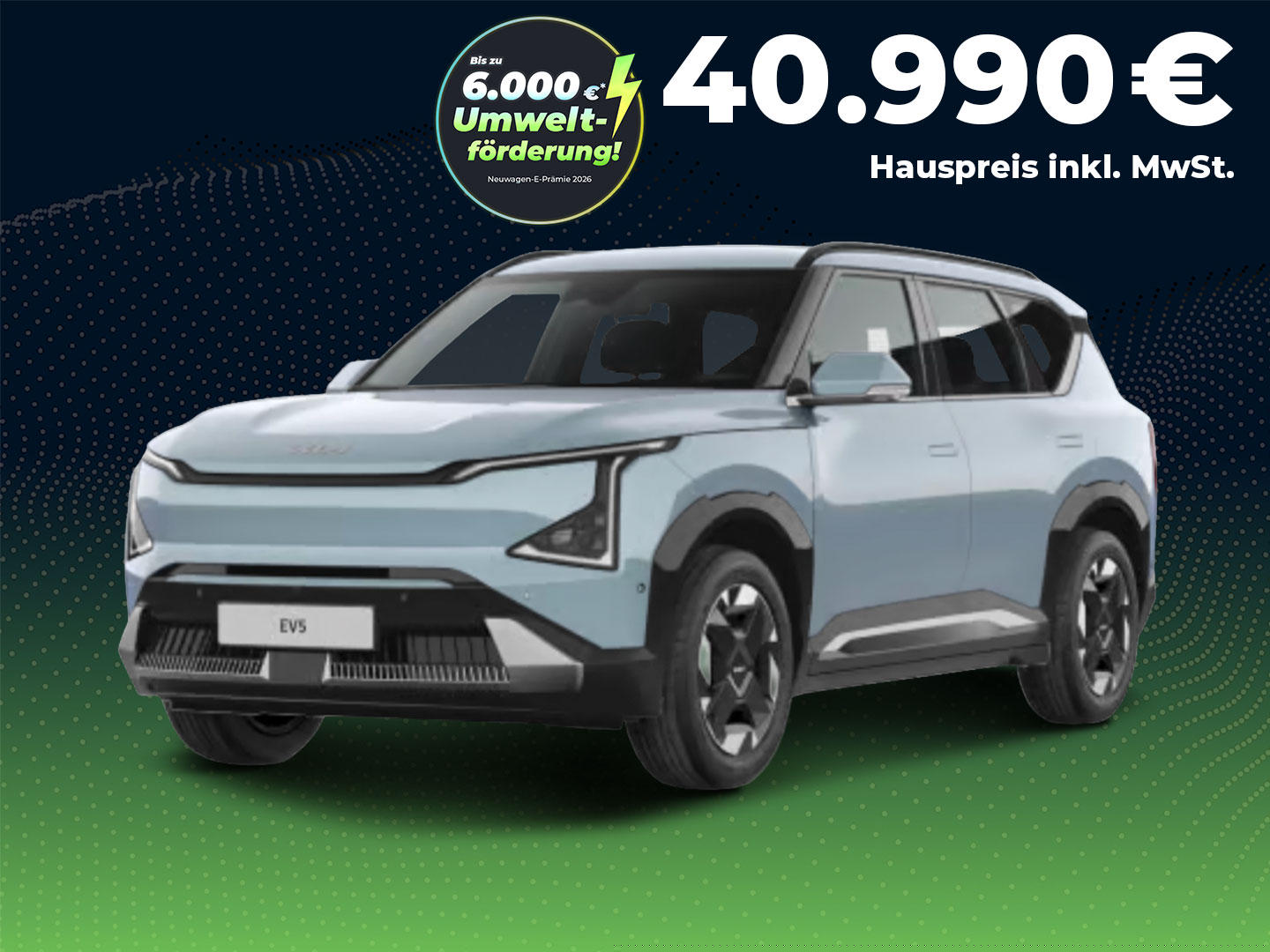 Kia EV5 Air 160 kW, FWD, 81,4-kWh-Batterie