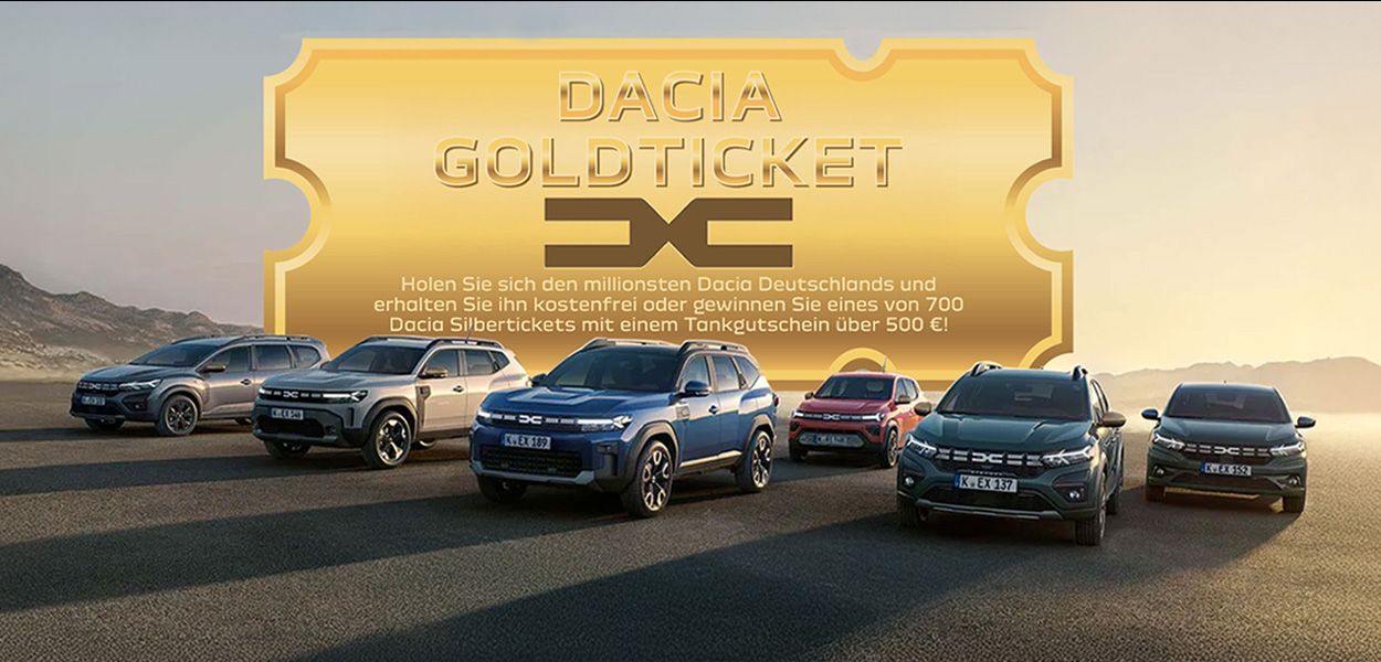 Ein Dacia. Ein Jubiläum. Ein goldenes Glückslos – vielleicht für Sie!