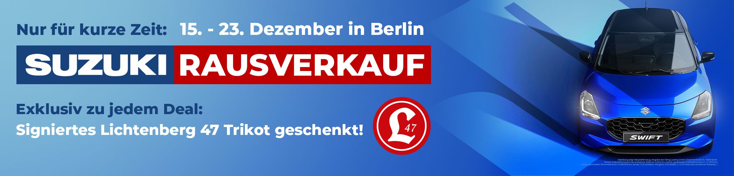 Weihnachts-Rausverkauf: Ihr neuer Suzuki wartet auf Sie!