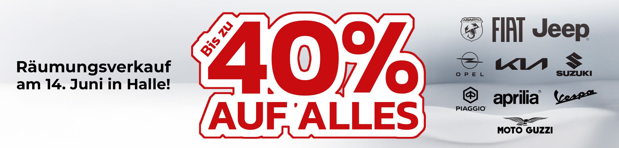 Großer Räumungsverkauf in Halle – bis zu 40 % Rabatt sichern!