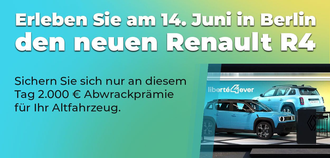 Der neue Renault R4 in Berlin-Spandau