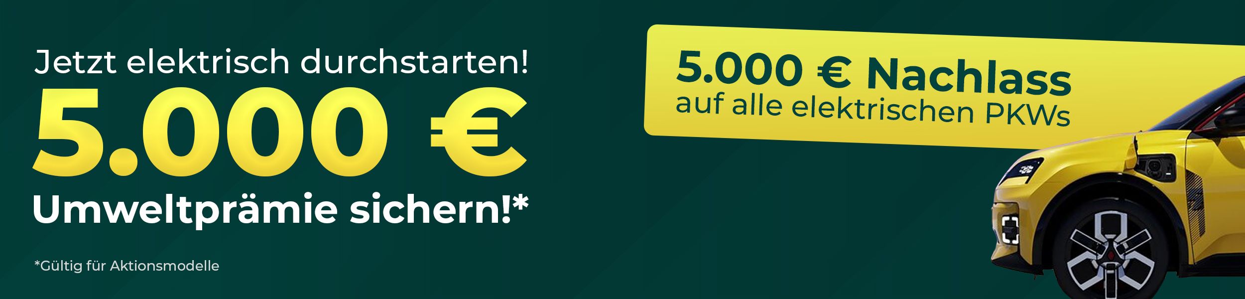 5.000 € Umweltprämie für Elektro-Fahrzeuge