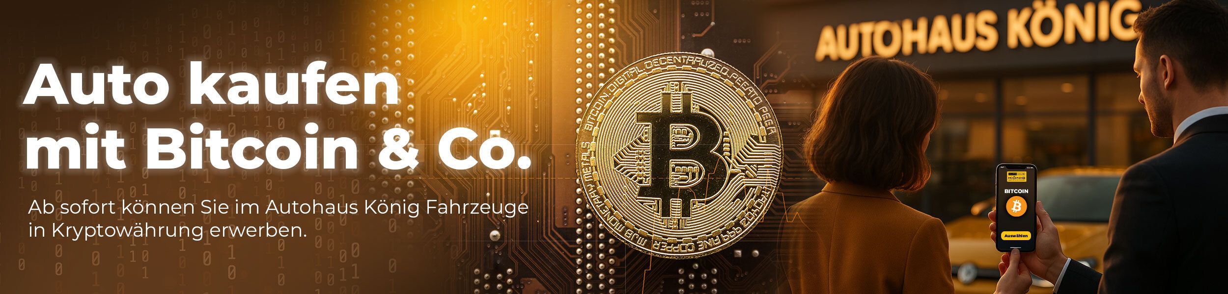 Jetzt neu bei Autohaus König: Bezahlung mit Kryptowährung!