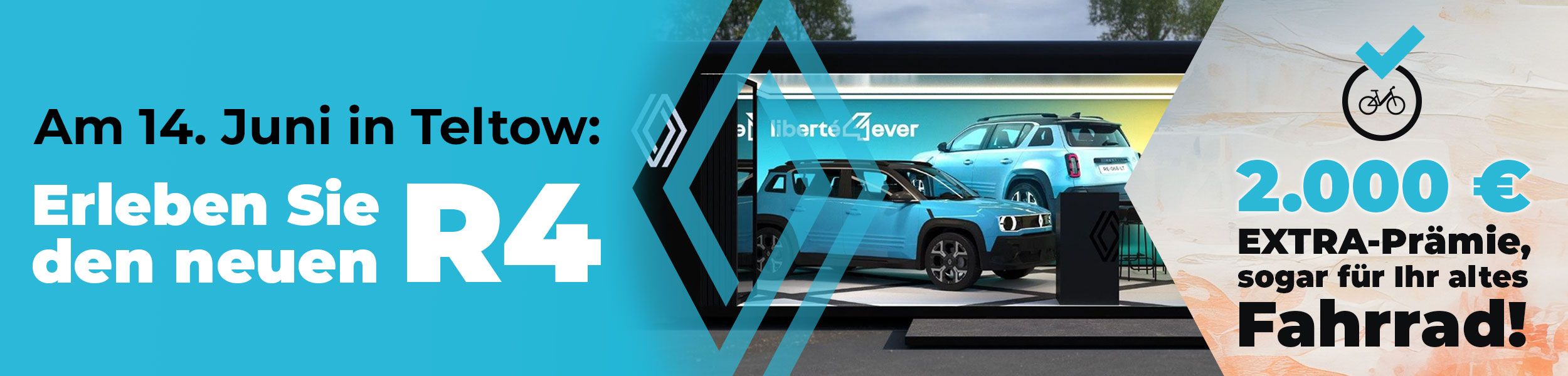 Jetzt live: Der neue Renault 4 E-Tech – nur am 14. Juni in Teltow!