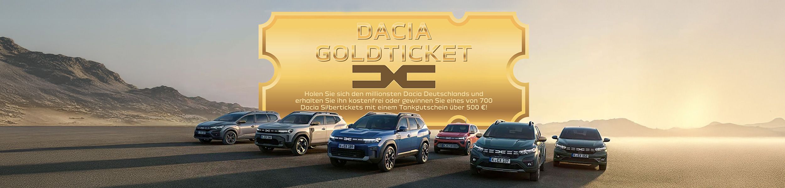 Ein Dacia. Ein Jubiläum. Ein goldenes Glückslos – vielleicht für Sie!