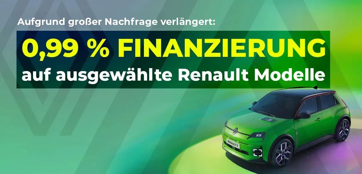 0,99 % Finanzierung auf ausgewählte Renault Modelle