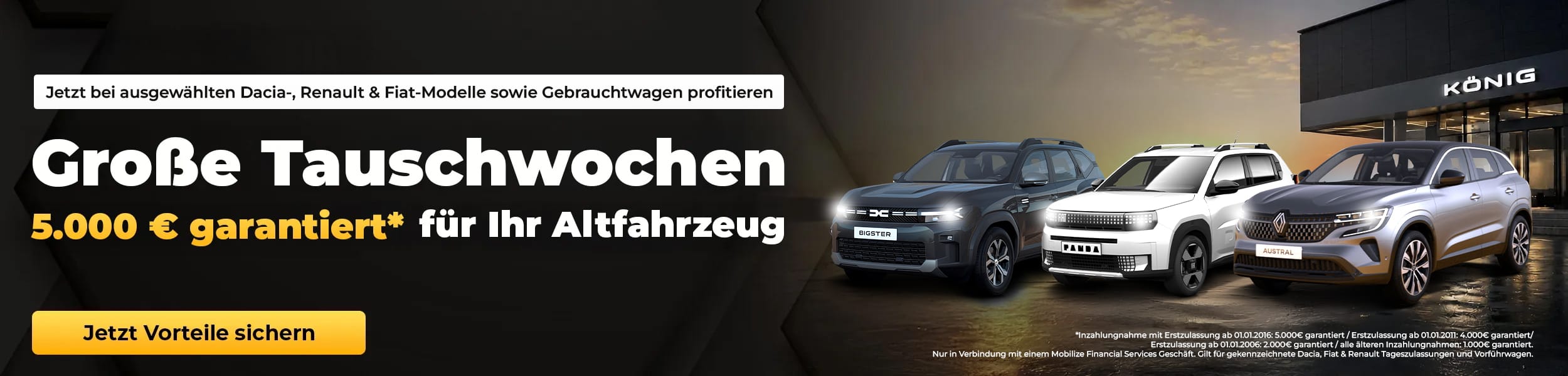  Große Tauschwochen – 5.000 € garantiert für Ihr Altfahrzeug!