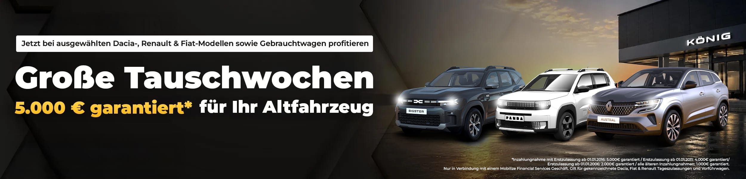  Große Tauschwochen – 5.000 € garantiert für Ihr Altfahrzeug!