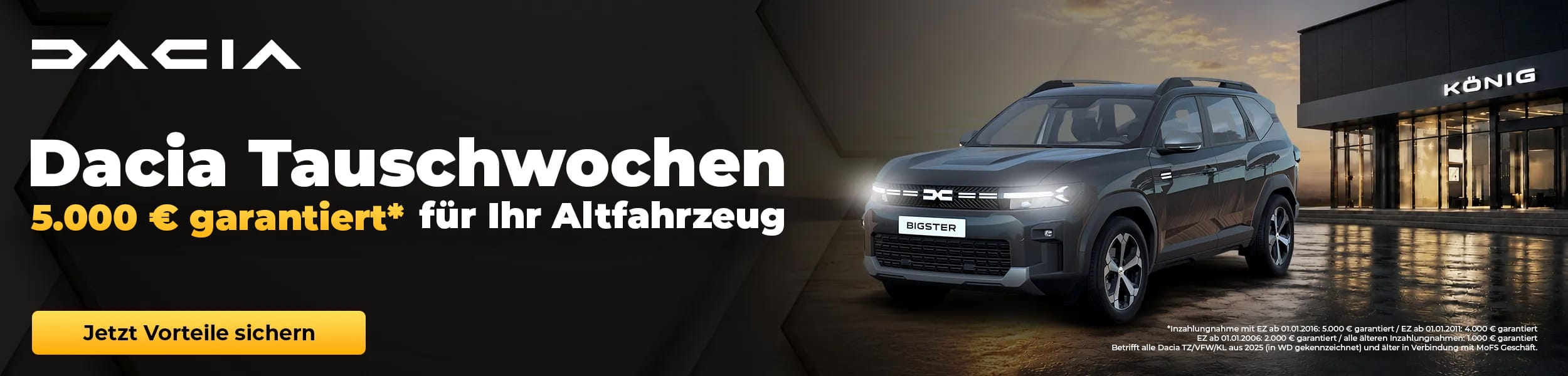 Dacia Tauschwochen | 5.000 € Garantiert für Ihr Altfahrzeug
