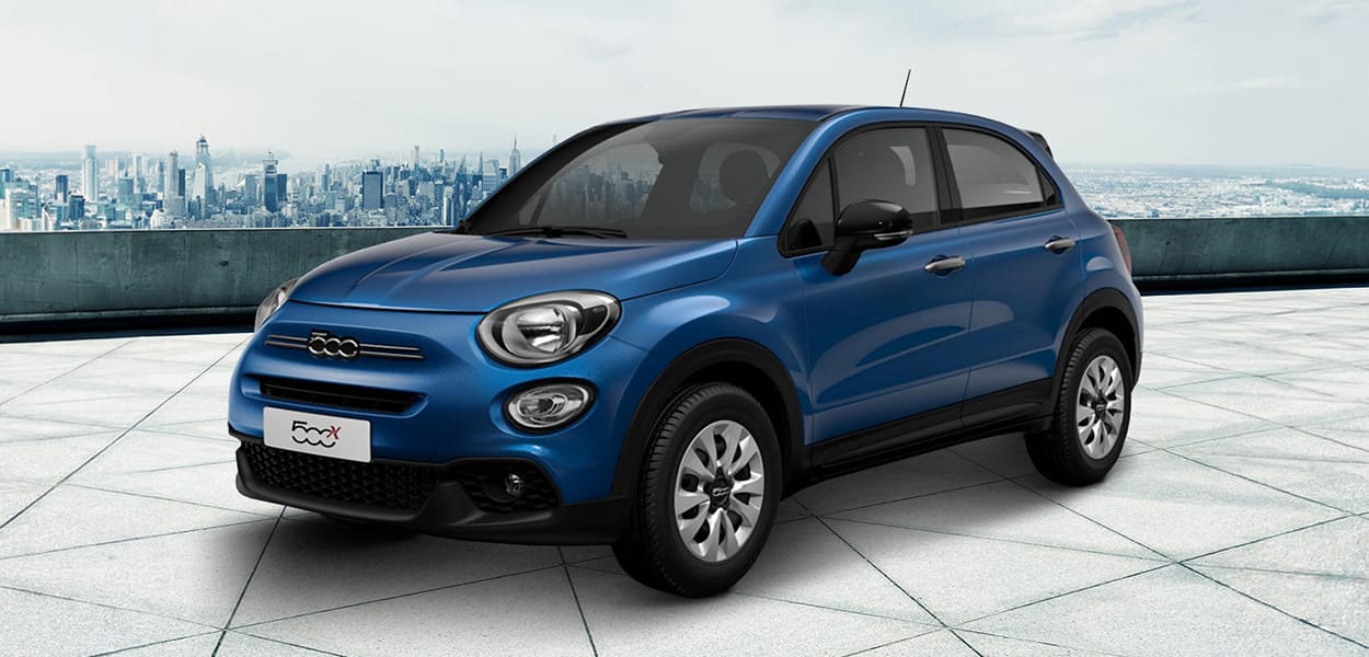 Fiat 500x in blau