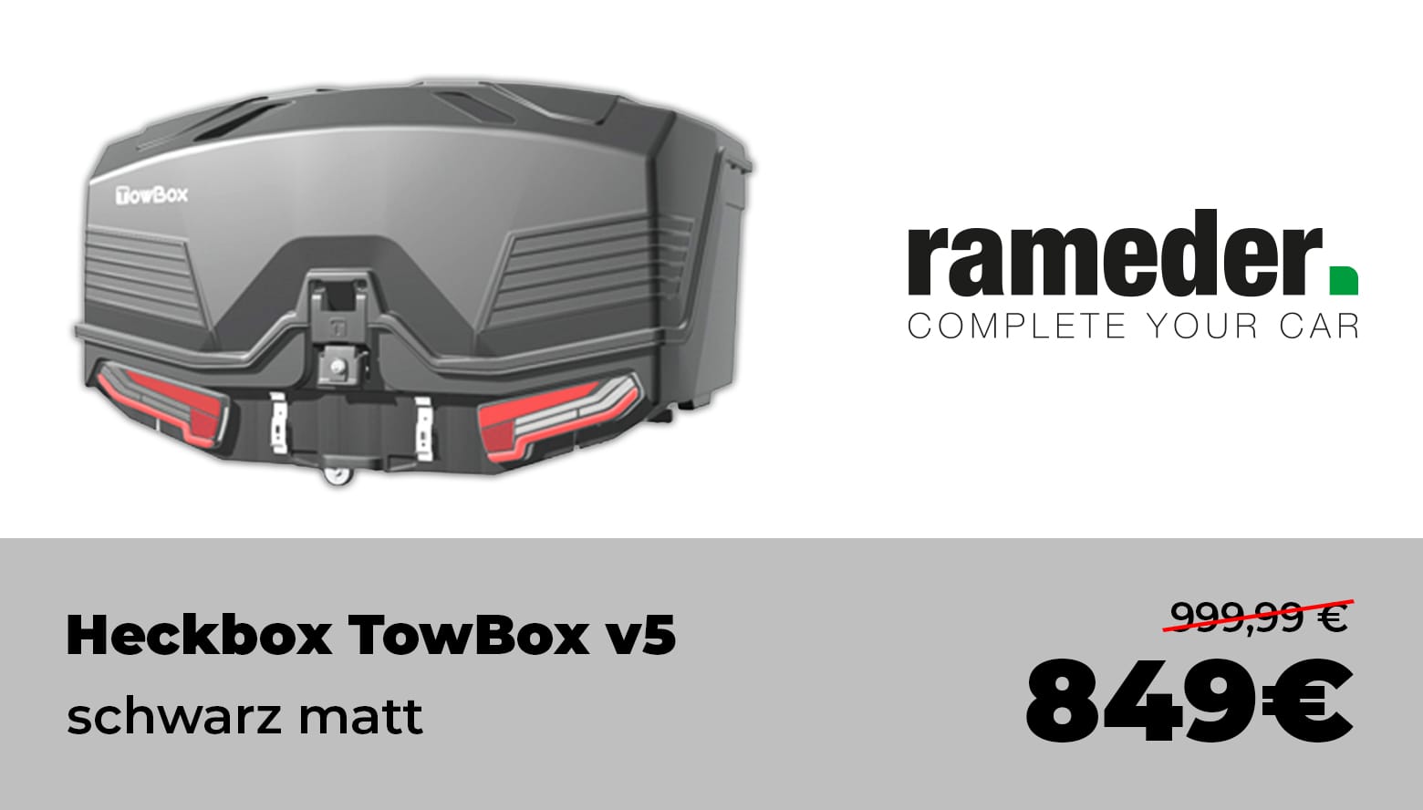 Heckbox TowBox v5 in schwarz matt