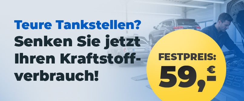 Spritspar-Check für 59 € zur Überprüfung wichtiger Fahrzeugkomponenten und zur Senkung des Kraftstoffverbrauchs.