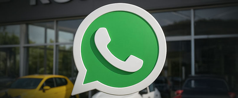 WhatsApp Logo vorm Autohaus