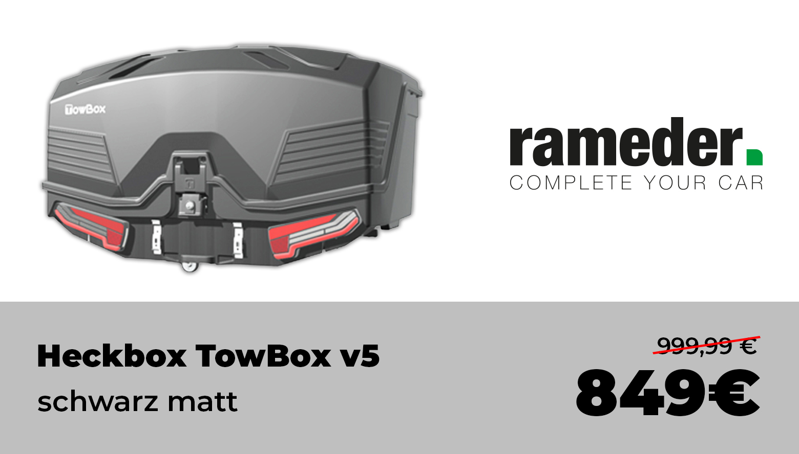 Heckbox TowBox v5 in schwarz matt