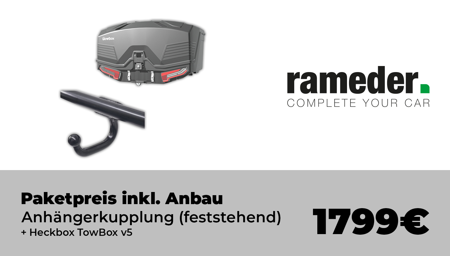 Anhängerkupplung und Heckbox TowBox v5