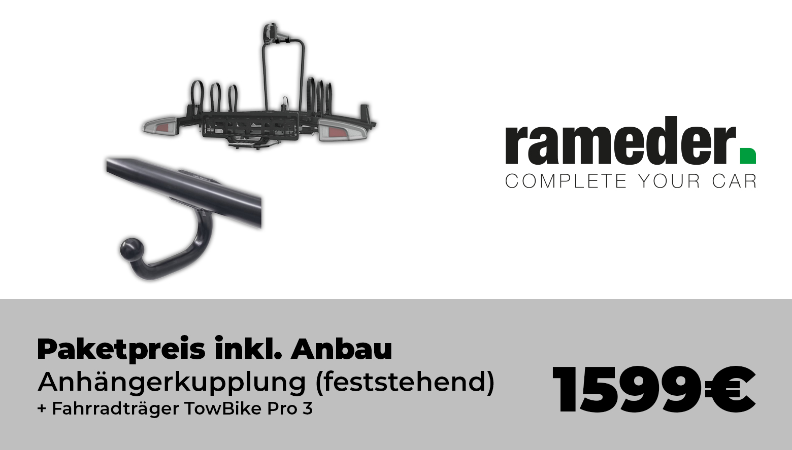 Anhängerkupplung und Fahrradträger TowBike Pro 3